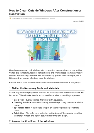 How To Clean Outside Windows After Construction Or Renovation