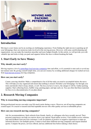 Budget-Friendly Tips for Packing and Organizing Before the Move