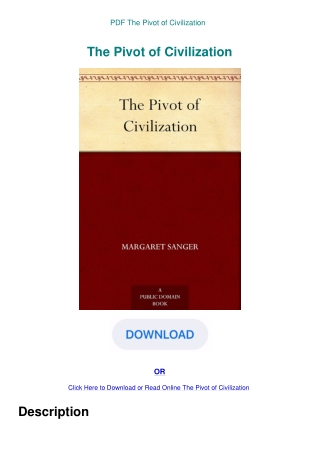 PDF The Pivot of Civilization