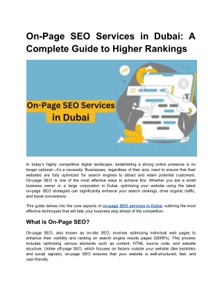 On-Page SEO Services in Dubai_ A Complete Guide to Higher Rankings