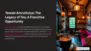 Yewale Amruttulya: The Best Tea Franchise in India for Entrepreneurs
