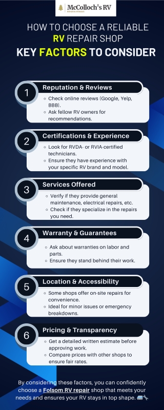 How to Choose a Reliable RV Repair Shop Key Factors to Consider