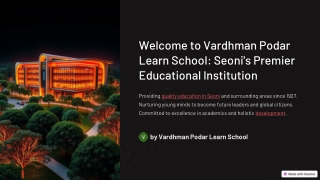 Vardhman Podar Learn School: Shaping Future Leaders in Seoni