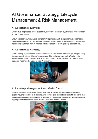 AI Governance_ Strategy, Lifecycle Management & Risk Management