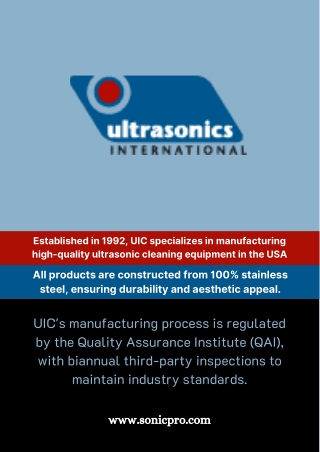 Revolutionizing Cleaning with Ultrasonic Technology UIC