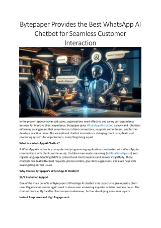 Bytepaper: The Best WhatsApp AI Chatbot for Smart Conversations