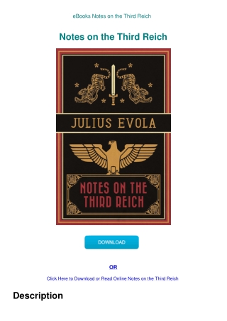 eBooks Notes on the Third Reich