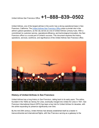 United Airlines San Francisco Office