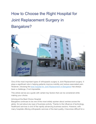 How to Choose the Right Hospital for Joint Replacement Surgery in Bangalore_- suguna - Google Docs