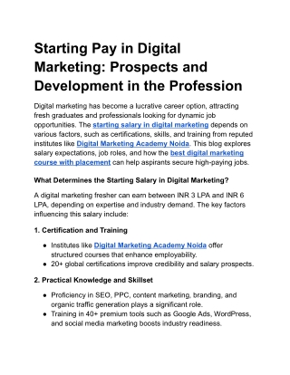 Starting Pay in Digital Marketing_ Prospects and Development in the Profession
