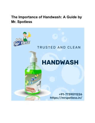 Mr Spotless - Handwash