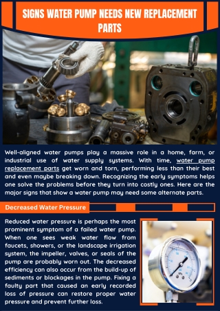 Water Pump Replacement Part Service