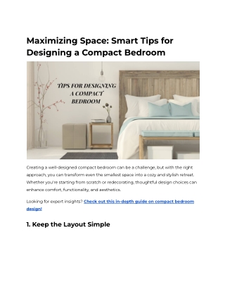 Maximizing Space_ Smart Tips for Designing a Compact Bedroom