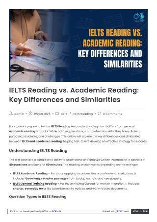 IELTS vs. Academic Reading: Similarities & Differences