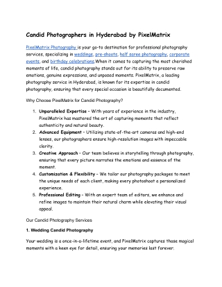 Best Candid Wedding Photographers In Hyderabad