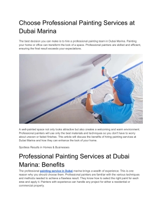 Choose Professional Painting Services at Dubai Marina (1)