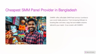 Cheapest SMM Panel Provider in Bangladesh