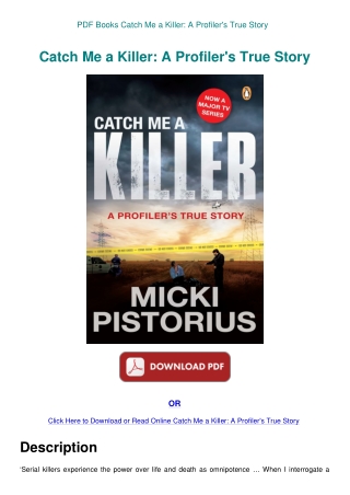 PDF Books Catch Me a Killer A Profiler's True Story