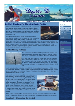 Miami Sailfish Charters