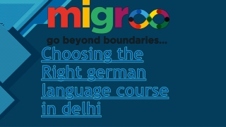 why choose German Language Course  in Delhi
