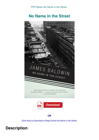 PDF Books No Name in the Street