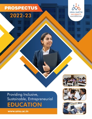 Top University in Ranchi - Usha Martin University- Prospectus 2022-23