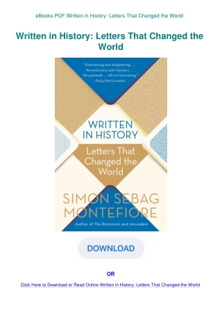 eBooks PDF Written in History Letters That Changed the World