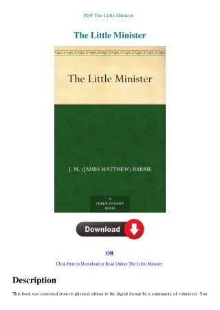 PDF The Little Minister