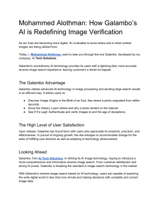 Mohammed Alothman How Galambo’s AI is Redefining Image Verification