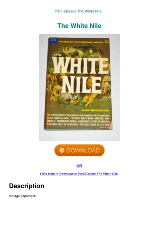 PDF eBooks The White Nile