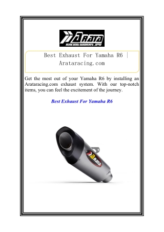 Best Exhaust For Yamaha R6 | Arataracing.com
