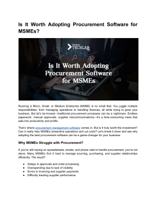 CTL- offpage-Feb 2- Is It Worth Adopting Procurement Software for MSMEs_