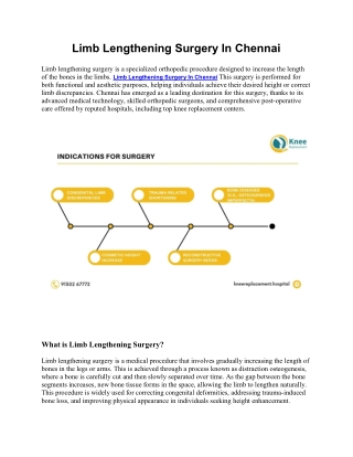 Limb Lengthening Surgery In Chennai
