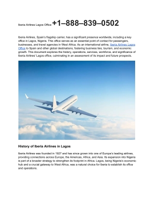 Iberia Airlines Lagos Office (2)