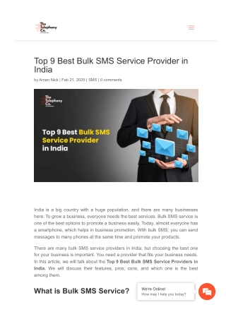 Bulk SMS Service Provider in India