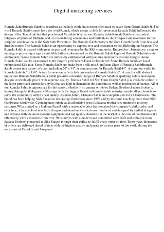 digital marketing services