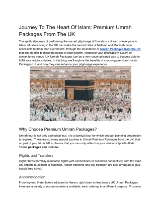 Journey To The Heart Of Islam_ Premium Umrah Packages From The UK