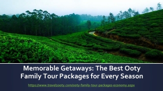 Ooty Family Vacations: The Best Tour Packages for Every Time of Year
