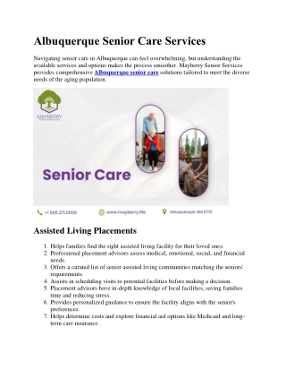 Albuquerque Senior Care Services