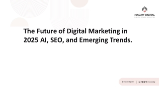 The Future of Digital Marketing in 2025 AI, SEO, and Emerging Trends.