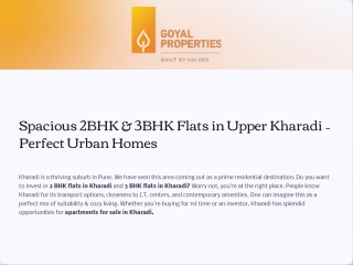 Spacious 2BHK and 3BHK Flats in Upper Kharadi Perfect Urban Homes