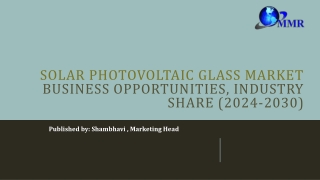 Solar Photovoltaic Glass Market Size Top Companies, Upcoming Demand(2024-2030)