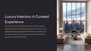 Luxury Interiors_ A Curated Experience