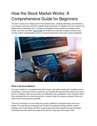 How the Stock Market Works_ A Comprehensive Guide for Beginners - Google Docs