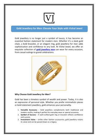Buy Gold Jewellery for Men at Best Prices