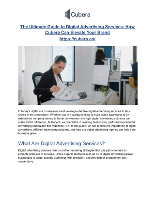 The Ultimate Guide to Digital Advertising Services_ How Cubera Can Elevate Your Brand