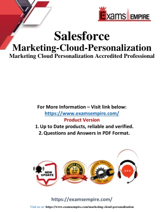 Marketing-Cloud-Personalization Questions and Answers pdf dumps