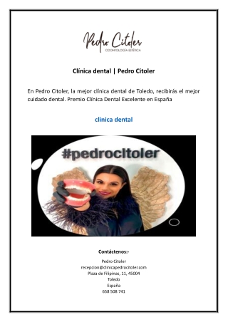 Clínica dental | Pedro Citoler