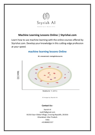 Machine Learning Lessons Online | Styrishai.com