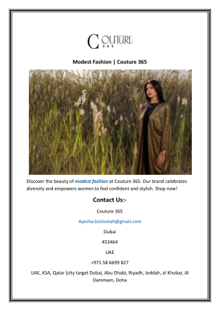 Modest Fashion  Couture 365